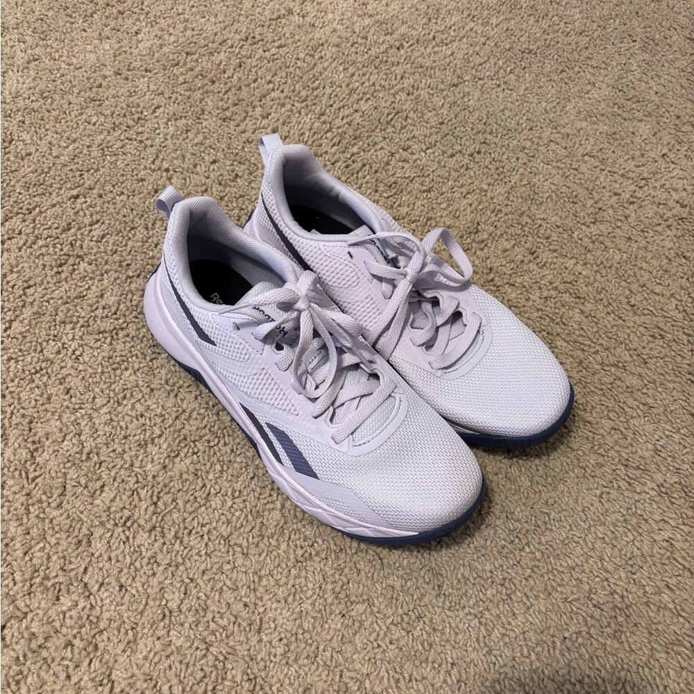 Reebok Women's White & Navy Athletic Sneakers